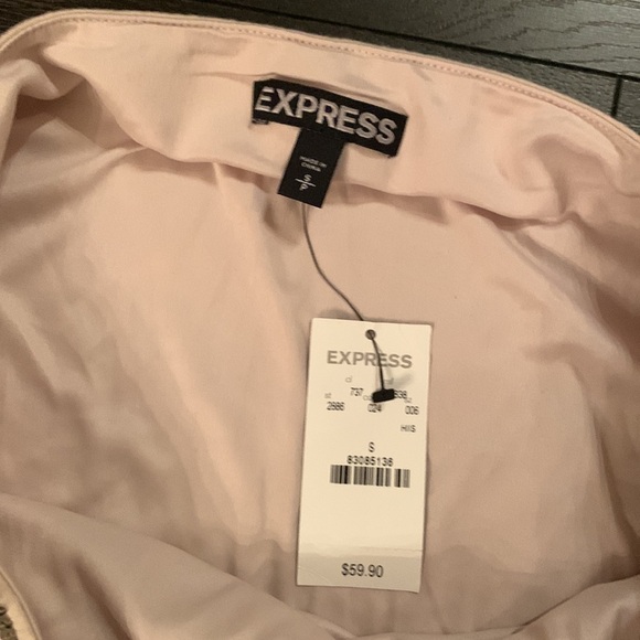 NWT Sequins beige mini skirt fully lined - Picture 6 of 8